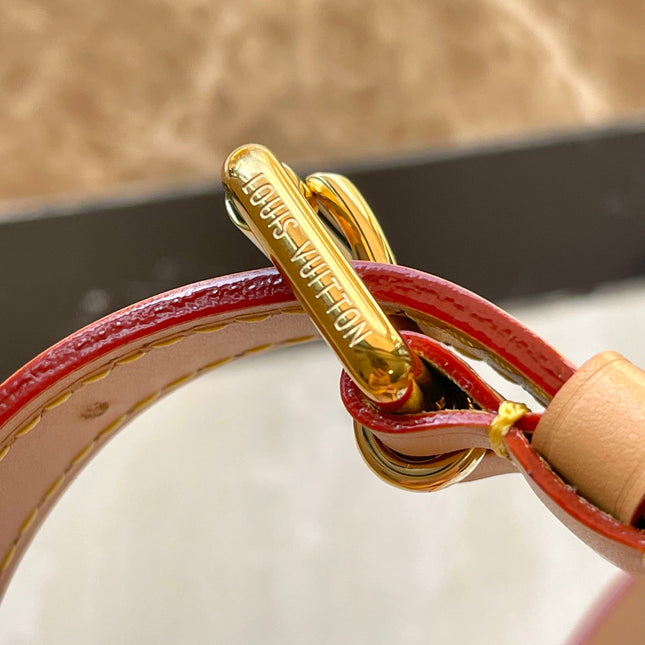 POCHETTE MÉTIS 25 IN LAGOON BLUE MONOGRAM TILES CANVAS GOLD HARDWARE