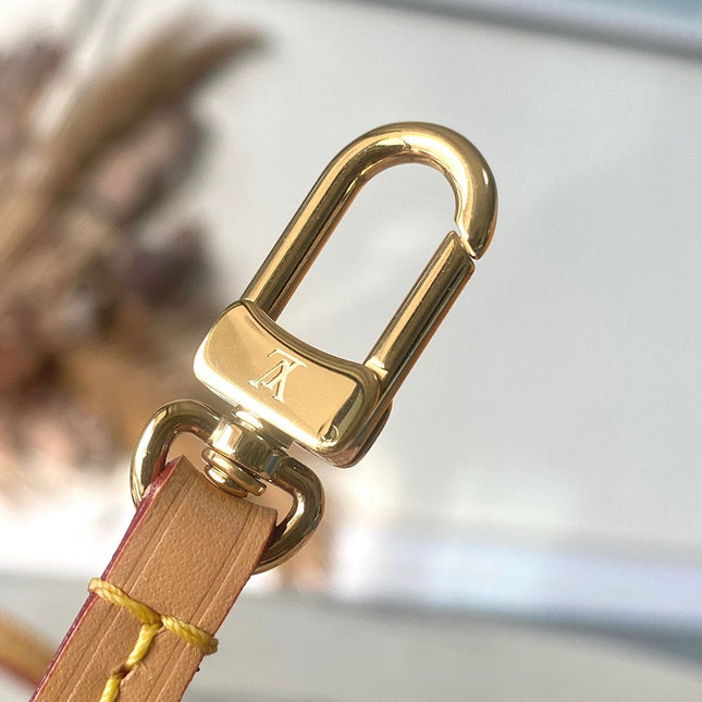 NEVERFULL MM 31 IN CORAL MONOGRAM TILES CANVAS