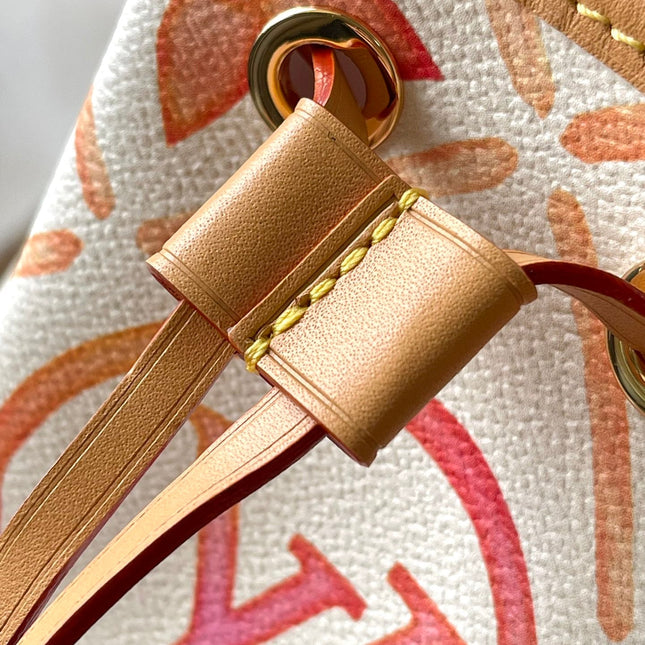 NANO NOÉ 16 IN CORAL MONOGRAM TILES CANVAS