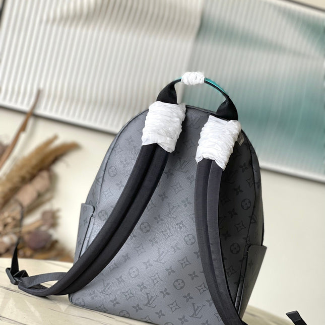 DISCOVERY BACKPACK PM 38 IN GUN METAL MONOGRAM ECLIPSE CANVAS