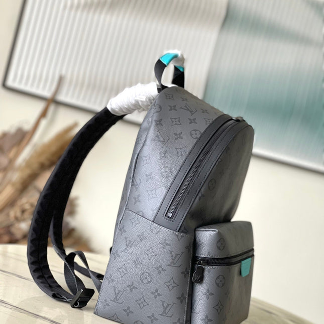 DISCOVERY BACKPACK PM 38 IN GUN METAL MONOGRAM ECLIPSE CANVAS