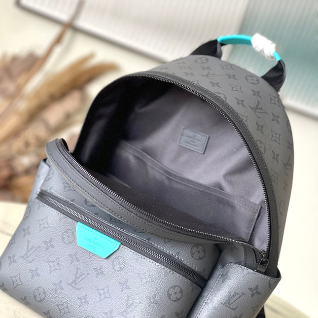 DISCOVERY BACKPACK PM 38 IN GUN METAL MONOGRAM ECLIPSE CANVAS