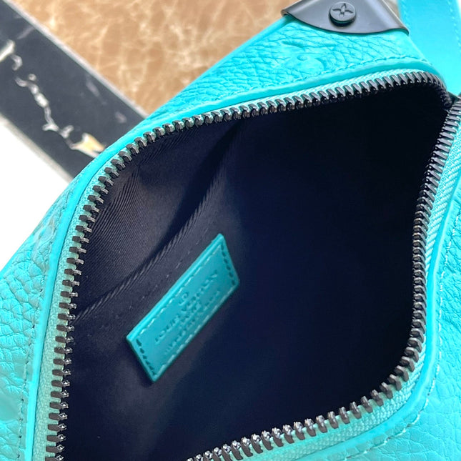 MINI SOFT TRUNK 18 IN TURQUOISE BLUE TAURILLON