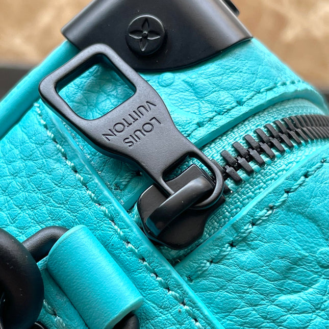 MINI SOFT TRUNK 18 IN TURQUOISE BLUE TAURILLON