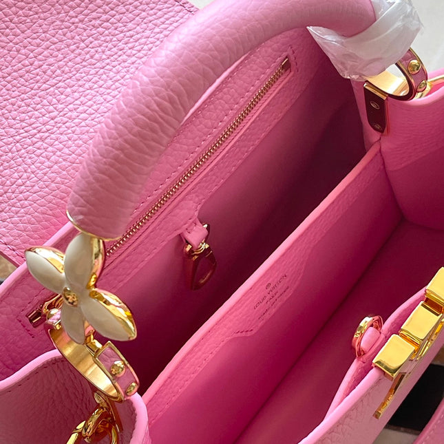 CAPUCINES BB 26 IN MARSHMALLOW PINK TAURILLON GOLD HARDWARE