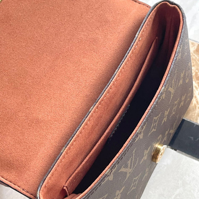 LOCKY BB 20 IN BROWN MONOGRAM CANVAS AND SMOOTH CALFSKIN GOLD BUCKLE