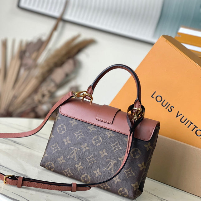 LOCKY BB 20 IN BROWN MONOGRAM CANVAS AND SMOOTH CALFSKIN GOLD BUCKLE