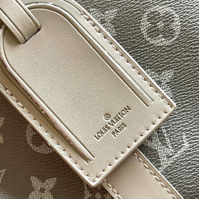 KEEPALL BANDOULIÈRE 45 IN GRAY MONOGRAM GRADIENT CANVAS