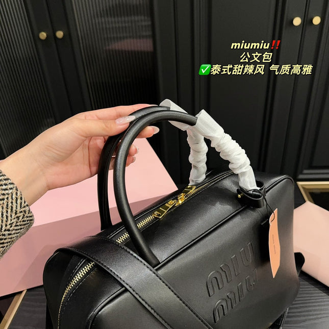 BEAU BAG 34 IN BLACK CALFSKIN
