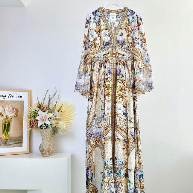 V-NECK MAXI DRESS 266476