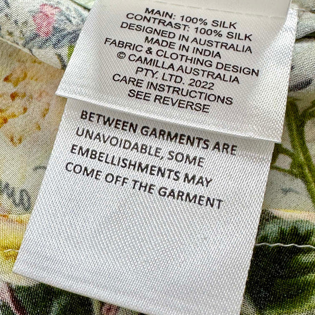 V-NECK LAYERED SILK PRINT MAXI DRESS