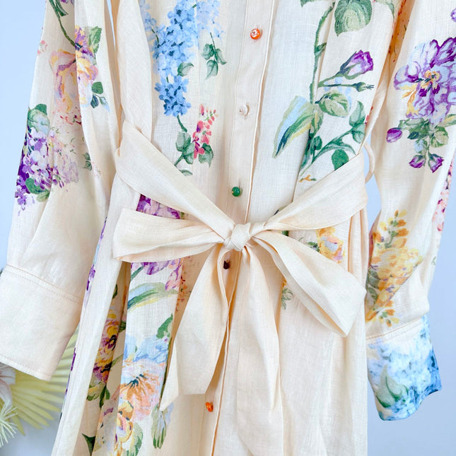 HALLIDAY TUCKED SHIRT DRESS 25S IN LINEN 266345