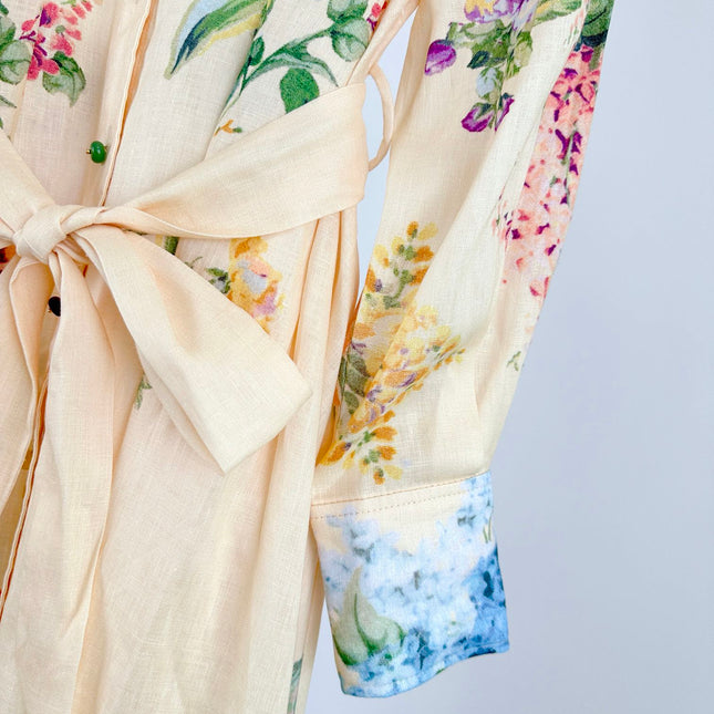 HALLIDAY TUCKED SHIRT DRESS 25S IN LINEN 266345