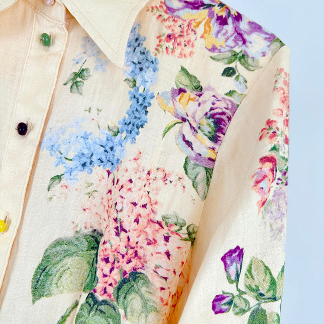 HALLIDAY TUCKED SHIRT DRESS 25S IN LINEN 266345