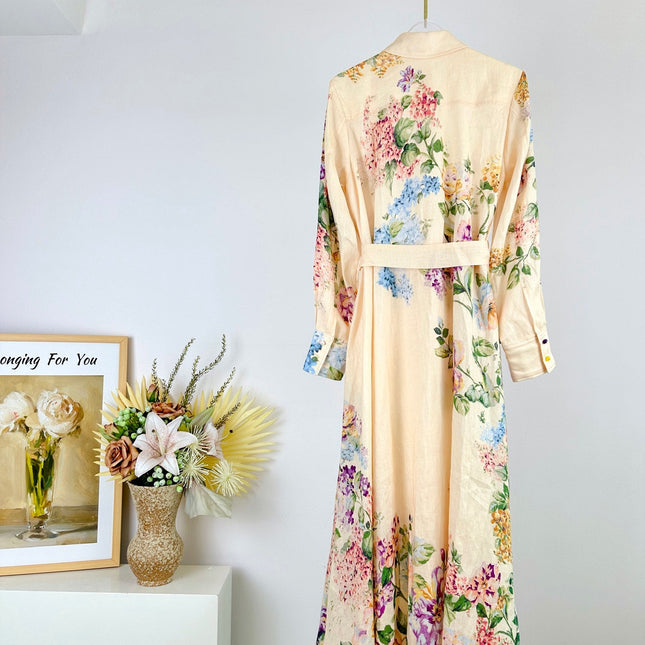 HALLIDAY TUCKED SHIRT DRESS 25S IN LINEN 266345