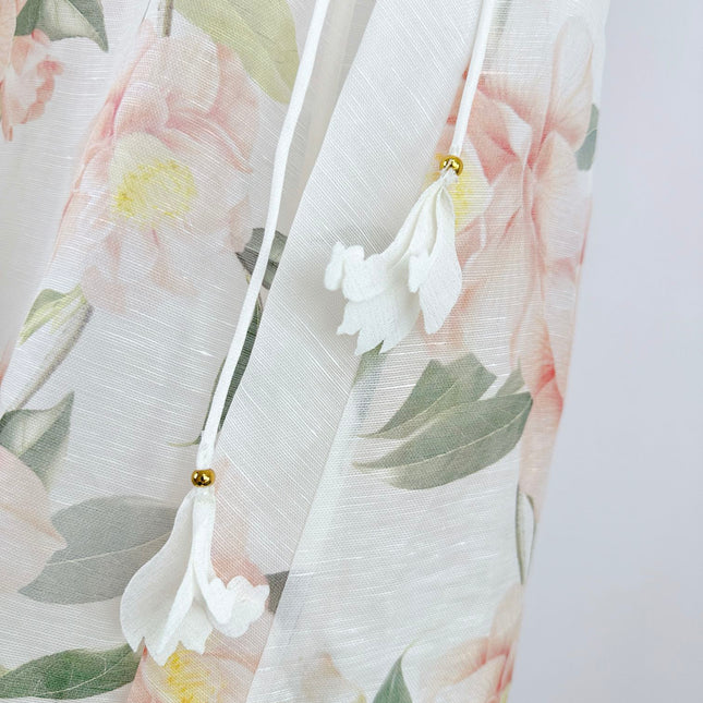 DITSY FLORAL PRINT LONG DRESS NATURA 25S IN SILK 266337