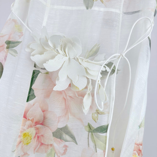 DITSY FLORAL PRINT LONG DRESS NATURA 25S IN SILK 266337