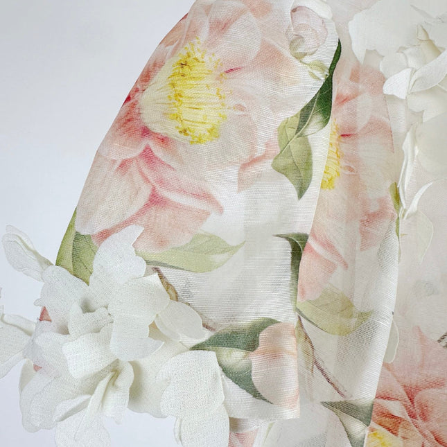 DITSY FLORAL PRINT LONG DRESS NATURA 25S IN SILK 266337