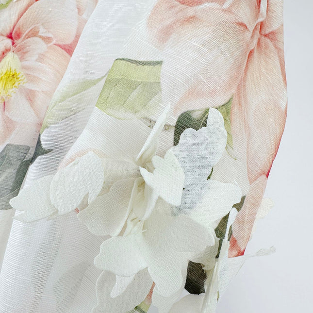 DITSY FLORAL PRINT LONG DRESS NATURA 25S IN SILK 266337