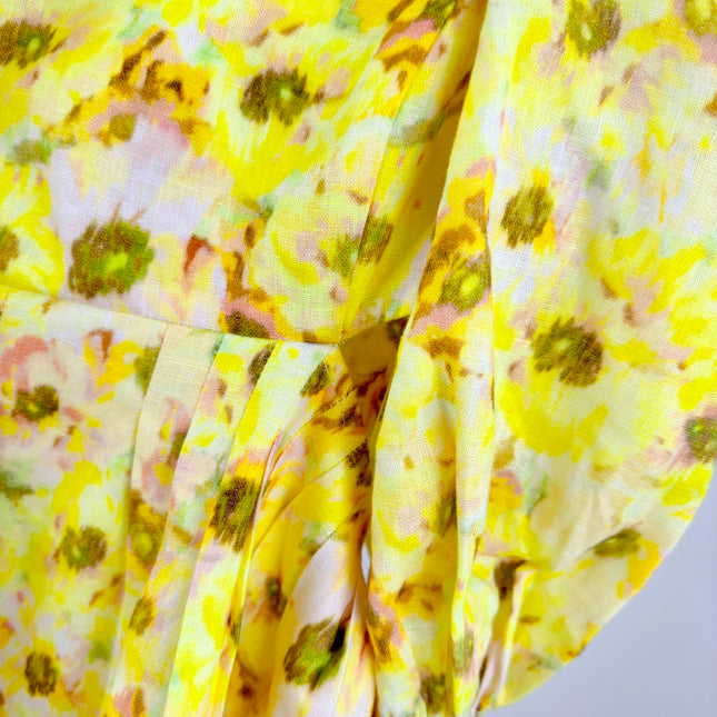 PUFF SLEEVE MINI DRESS 25S IN LINEN 266364