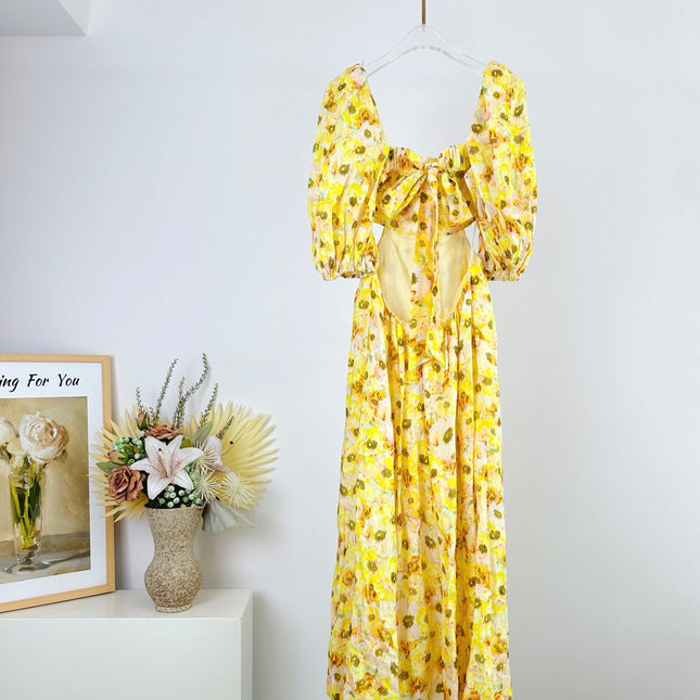 BACKLESS MIDI DRESS 25S IN LINEN 266369