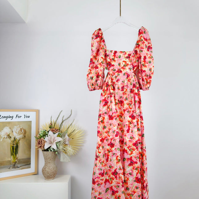 LIGHTBURST SHORT SLEEVE BACKLESS DRESS 25S IN LINEN 266370