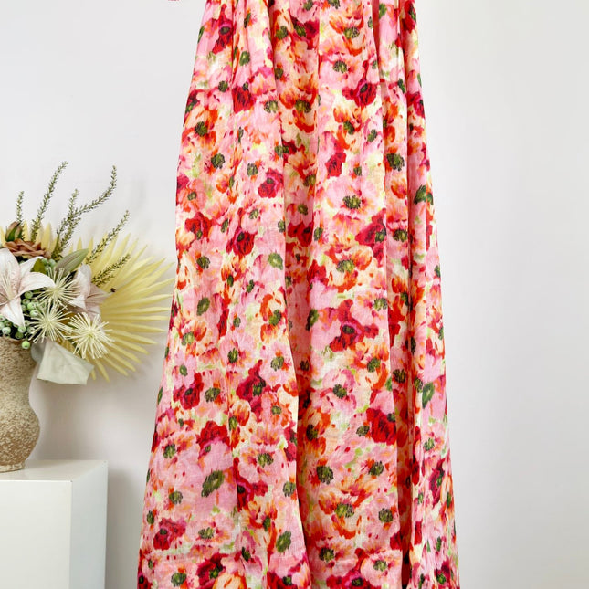 LIGHTBURST SHORT SLEEVE BACKLESS DRESS 25S IN LINEN 266370