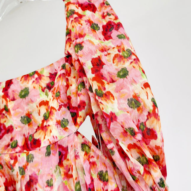 LIGHTBURST SHORT SLEEVE BACKLESS DRESS 25S IN LINEN 266370