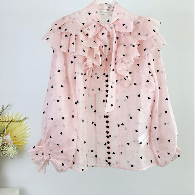 ZIMMERMANN RUFFLED CHIFFON BLOUSE 270155