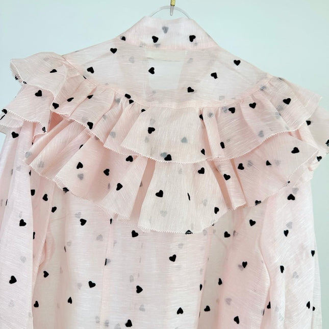 ZIMMERMANN RUFFLED CHIFFON BLOUSE 270155