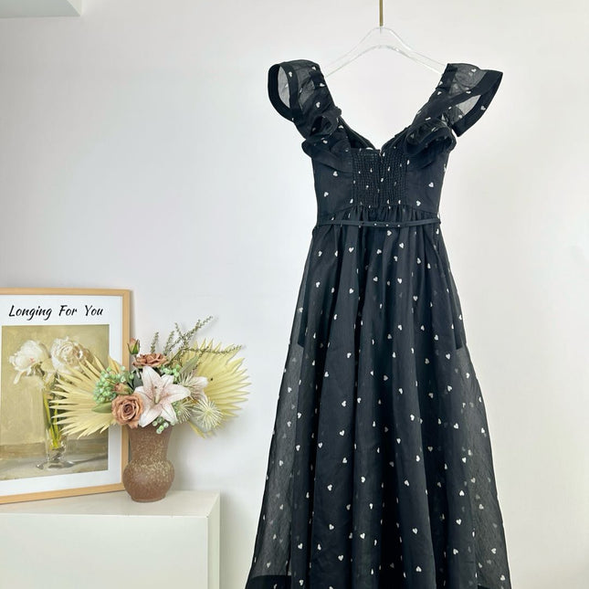 ZIMMERMANN HEART-PRINT KNEE-LENGTH DRESS 270167