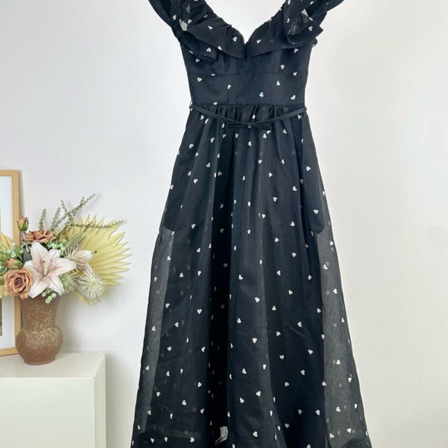 ZIMMERMANN HEART-PRINT KNEE-LENGTH DRESS 270167