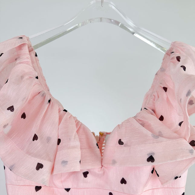 ZIMMERMANN HEART-PRINT KNEE-LENGTH DRESS 270169