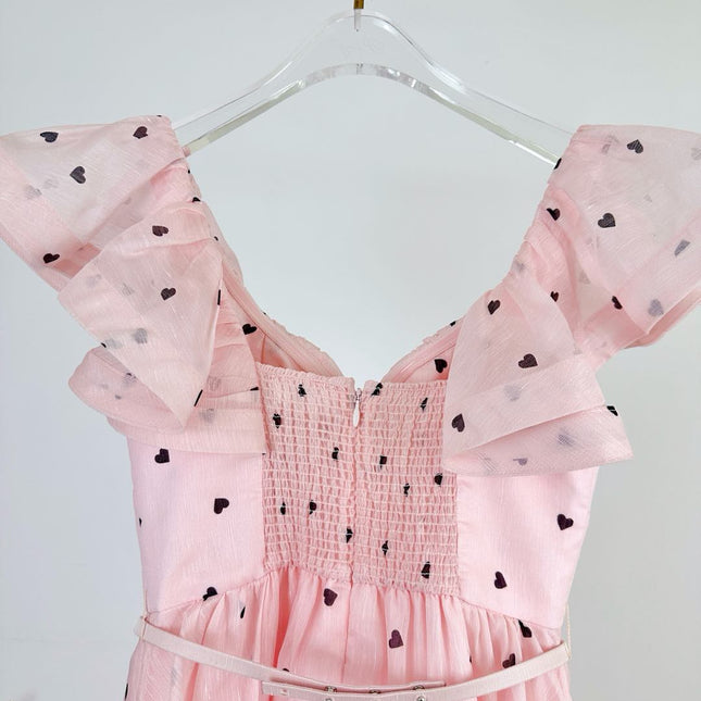 ZIMMERMANN HEART-PRINT KNEE-LENGTH DRESS 270169