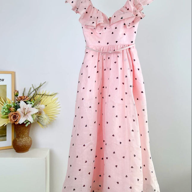 ZIMMERMANN HEART-PRINT KNEE-LENGTH DRESS 270169