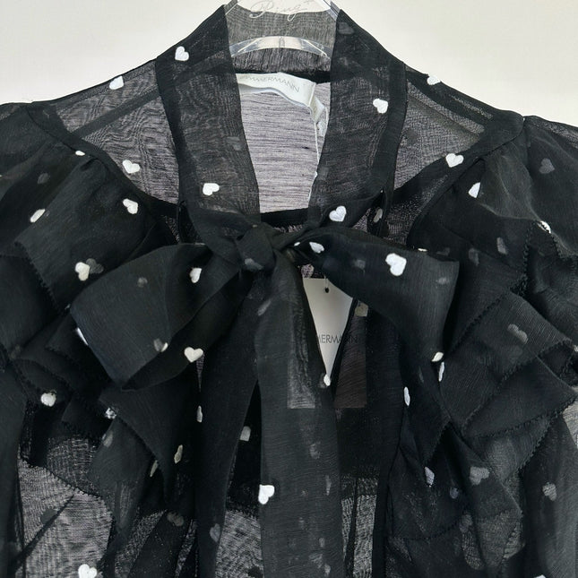ZIMMERMANN RUFFLED CHIFFON BLOUSE 270159