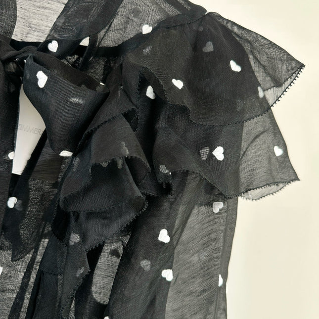 ZIMMERMANN RUFFLED CHIFFON BLOUSE 270159