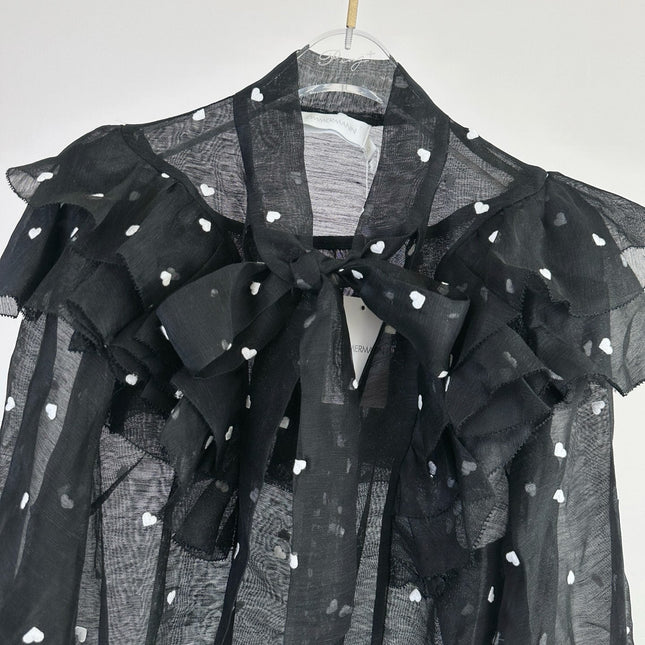 ZIMMERMANN RUFFLED CHIFFON BLOUSE 270159