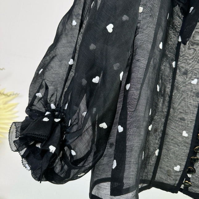 ZIMMERMANN RUFFLED CHIFFON BLOUSE 270159