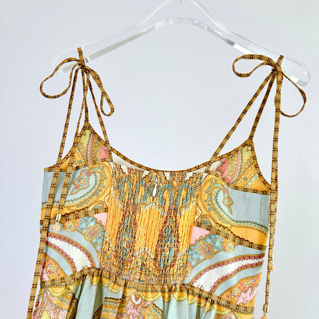 SPAGHETTI STRAP PRINTED MAXI DRESS