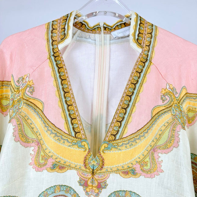 DEEP V-NECK DRESS WITH SIDE SLIT 266468