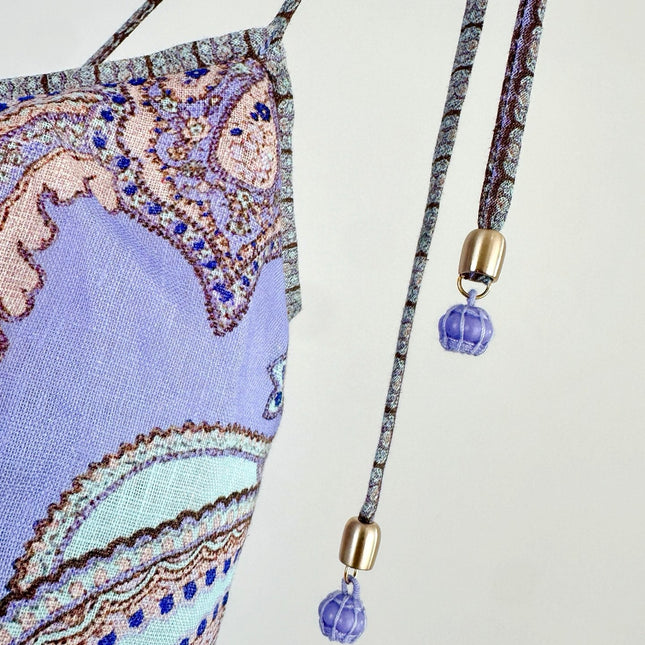 SPAGHETTI STRAP PRINTED MAXI DRESS