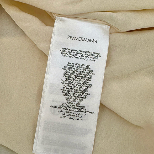 RUFFLED CHIFFON SKIRT IN WARM BEGIE