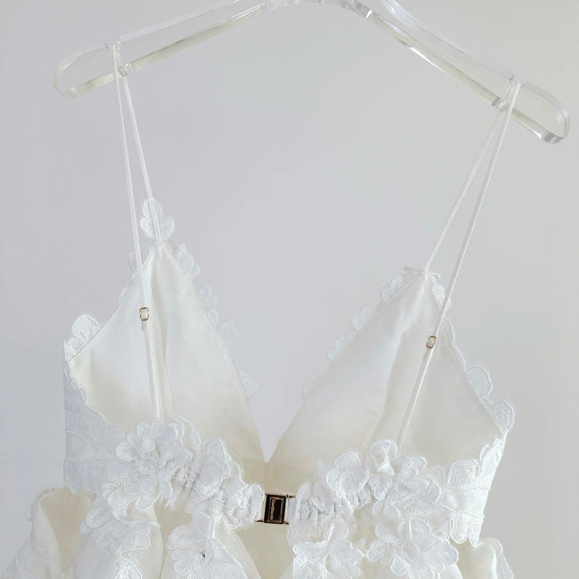 ZIMMERMANN LACE LAYERED MINI DRESS 270381