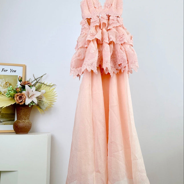 ZIMMERMANN OFF-SHOULDER LAYERED MAXI DRESS 270369