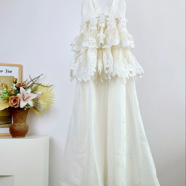 ZIMMERMANN OFF-SHOULDER LAYERED MAXI DRESS 270371