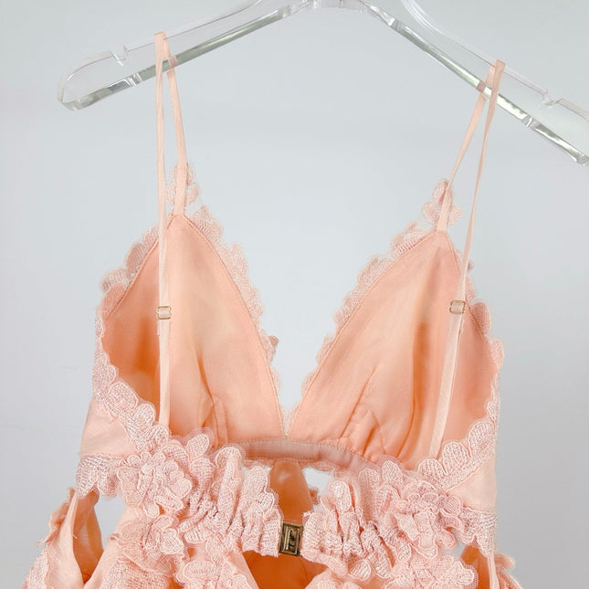 ZIMMERMANN LACE LAYERED MINI DRESS 270382