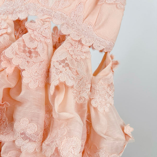 ZIMMERMANN LACE LAYERED MINI DRESS 270382