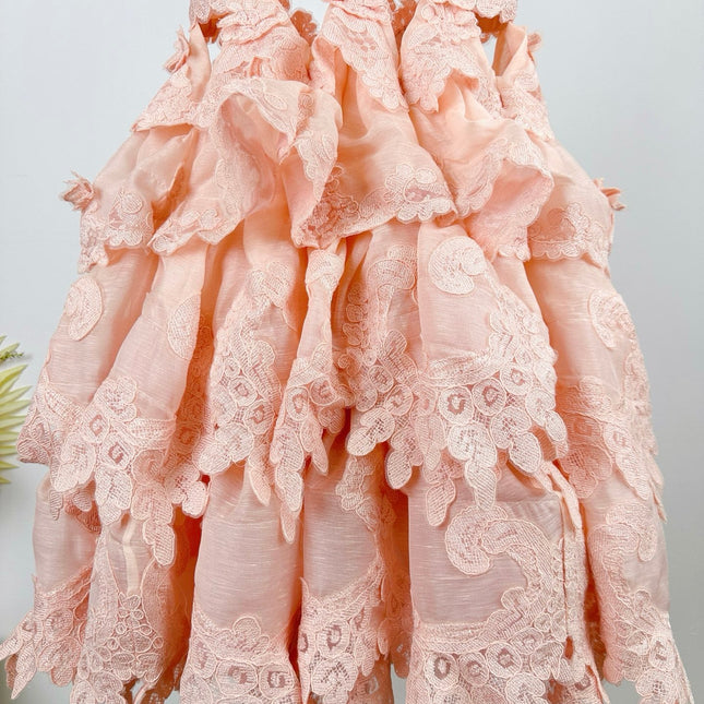 ZIMMERMANN LACE LAYERED MINI DRESS 270382