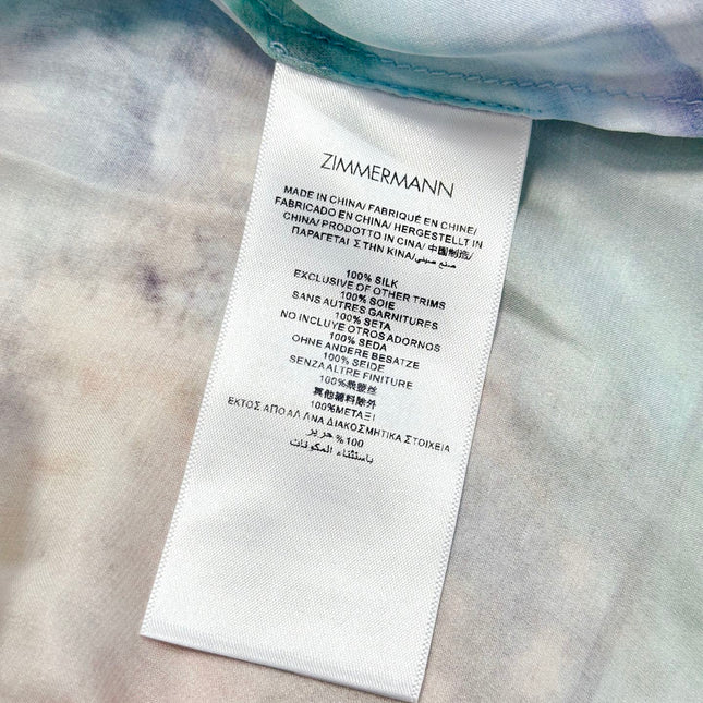 ZIMMERMANN PLEATED SILK MINI SKIRT 270236